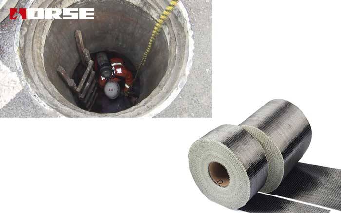 Carbon fiber wrap system for manhole repair and strengthening