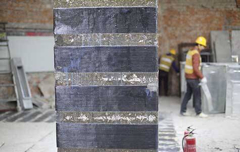 column strengthening using carbon fiber