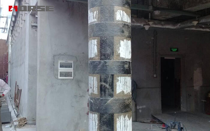 Strengthening Column with Carbon Fiber Reinforced Wrap