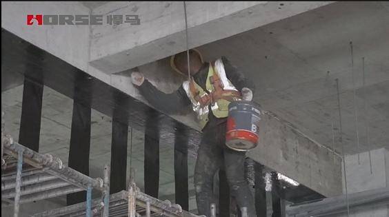 Hospital Structural Strengthening-Carbon Fiber on Beams