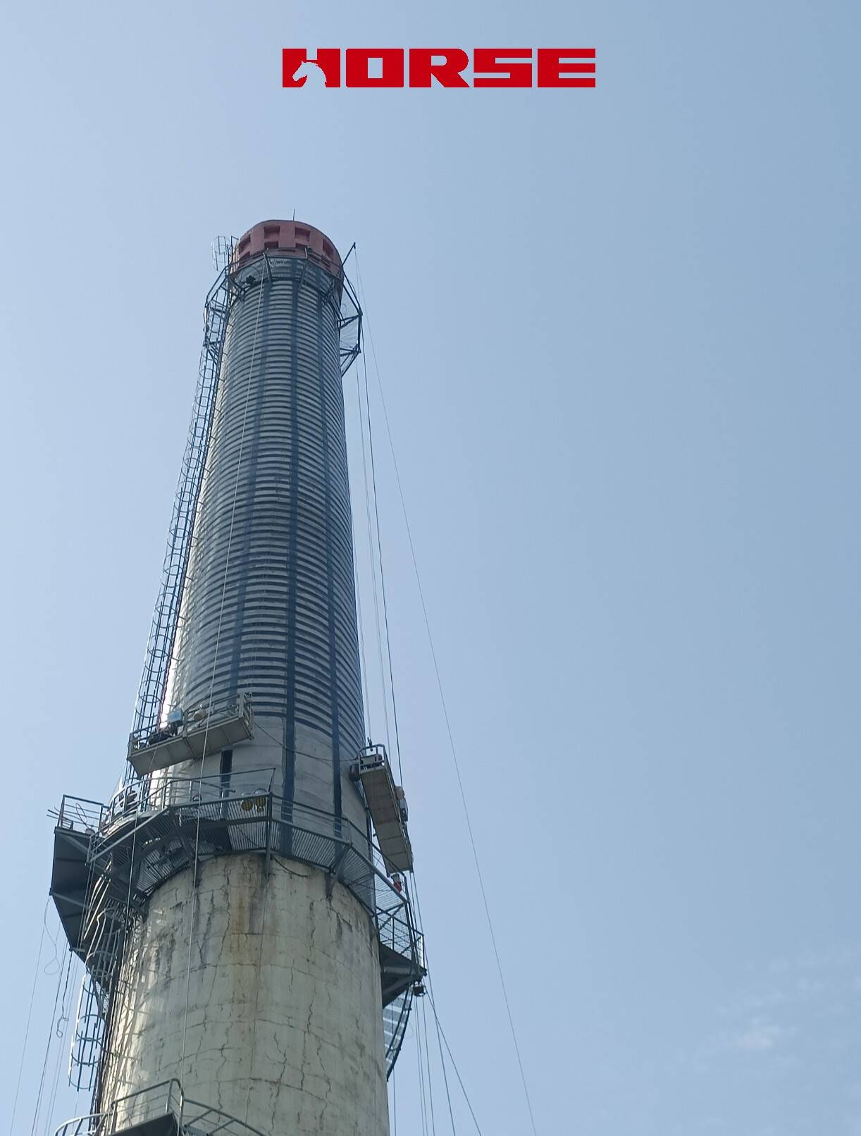 Chimneys & Smoke Stacks Repair By Carbon Fiber Reinforced Polymer(CFRP)