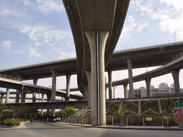 Crack reinforcement of Xiamen overpass