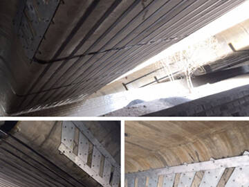 Steel plate strengthening bridge